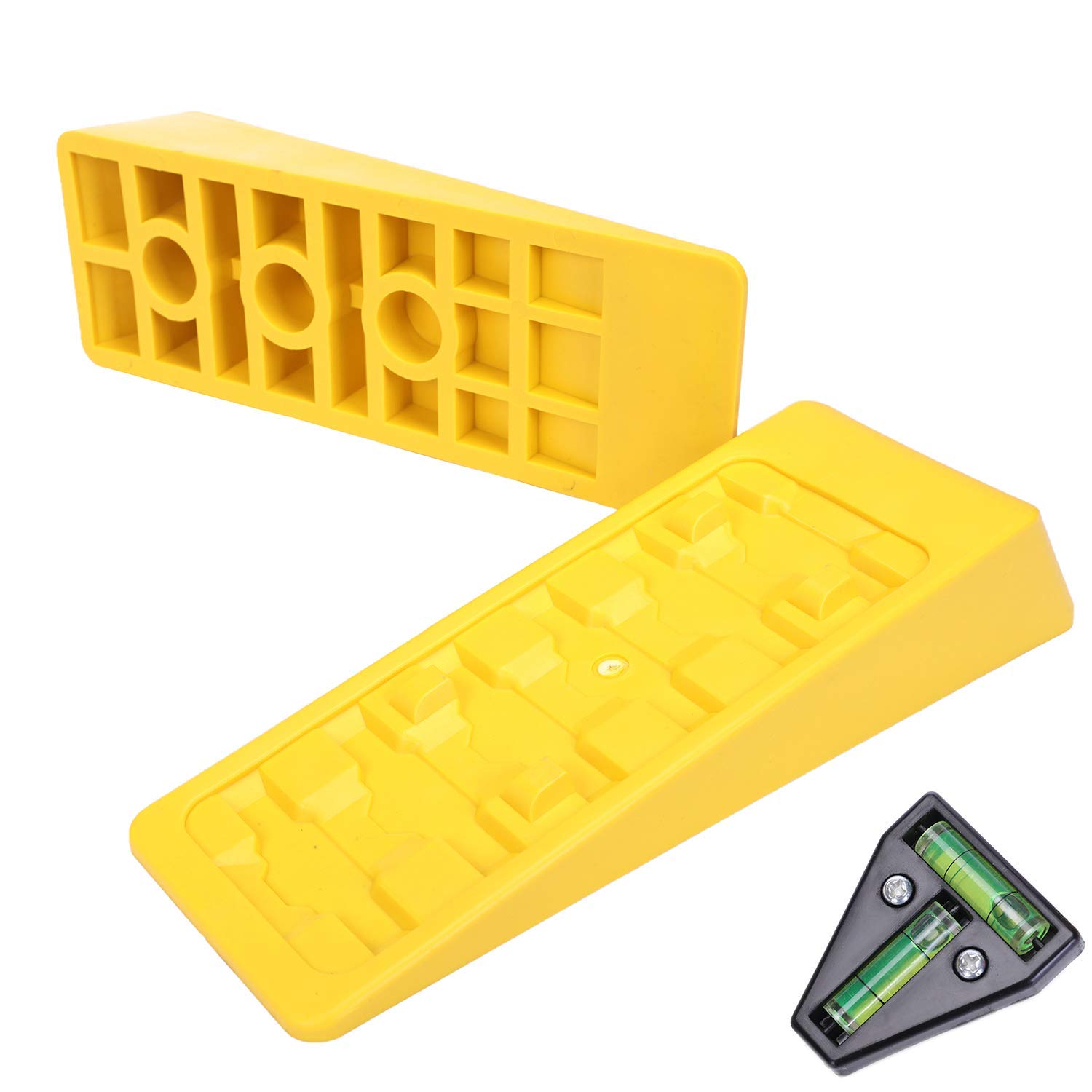 Homeon Wheels RV Leveling Blocks Wheel Chocks Trailer Leveler Blocks