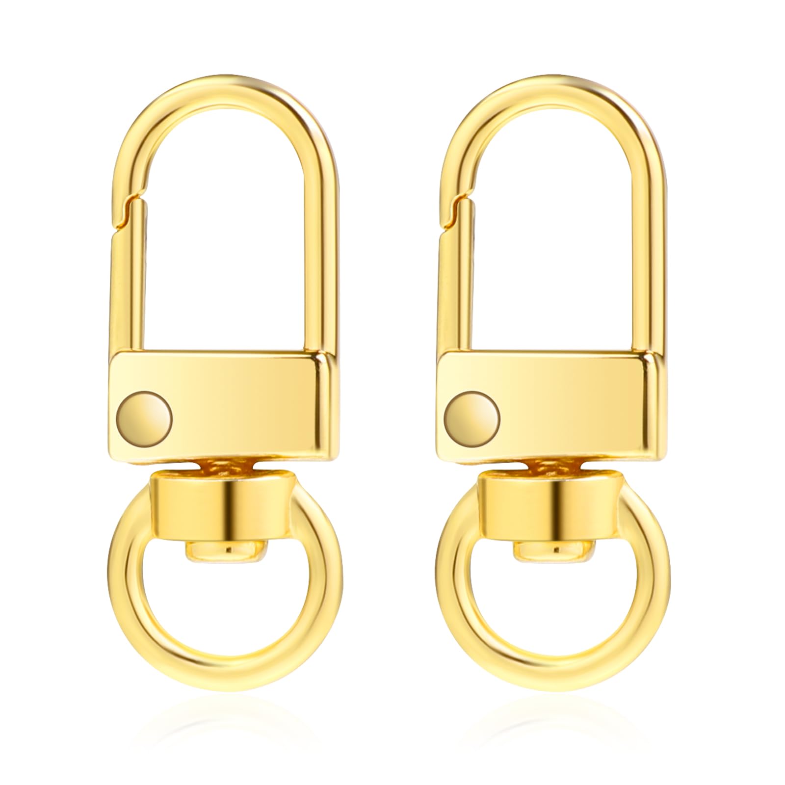 2 Stks Swivel Clips Swivel Sleutelhanger Clips Kreeft Klauw Sluitingen Lanyard Sluiting Draaiende Hond Gesp Hardware Accessoires Snap Haken Metalen Lente Sleutelhanger Haak voor Handtas DIY Sieraden
