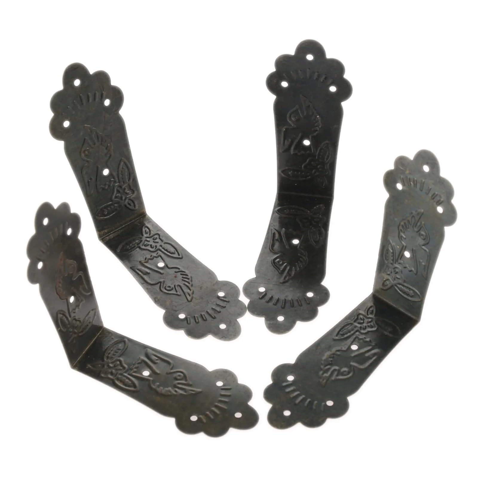 Support d'angle décoratif rétro pour relooker une boîte en bois ou un meuble de salon