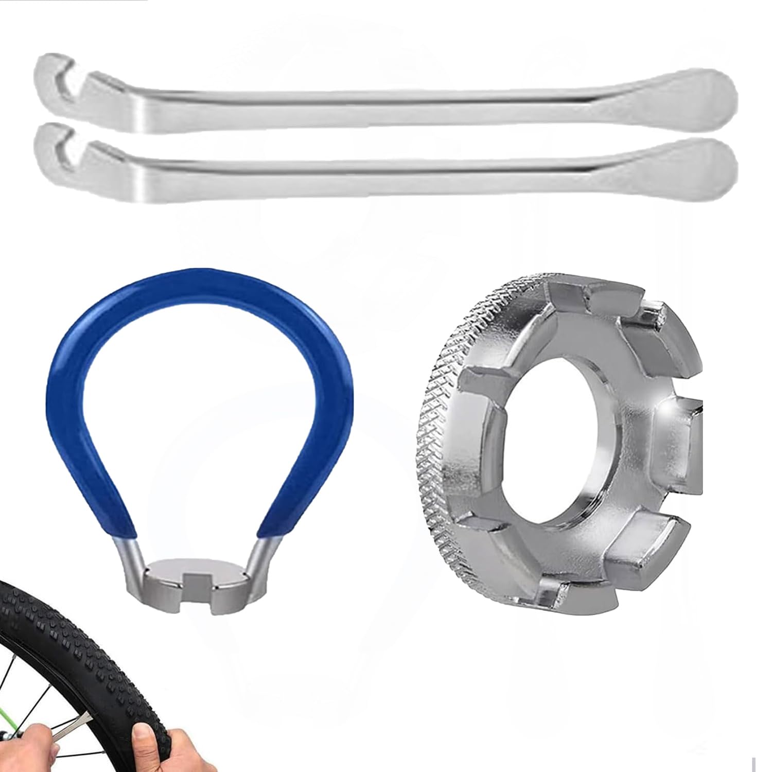 【商談中】ロードバイク ホイール組みツール Amazon | Coehaopike 4点 自転車 スポークレンチ 工具セット タイヤ