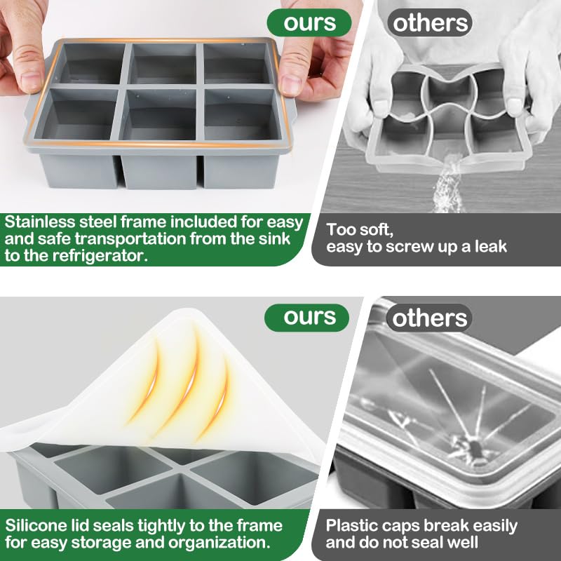 Bandeja para cubos de hielo de silicona pack 2 miniatura 3