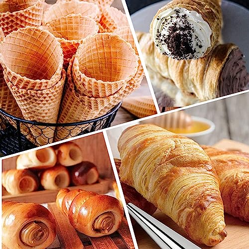 WishesMar 30pcs Cream Horn Molds for Baking Non-Stick Stainless Steel Cones Croissant Mould Roll Mold Shaper Forms for Daily Use Party Anniversary Pastry - Image 4