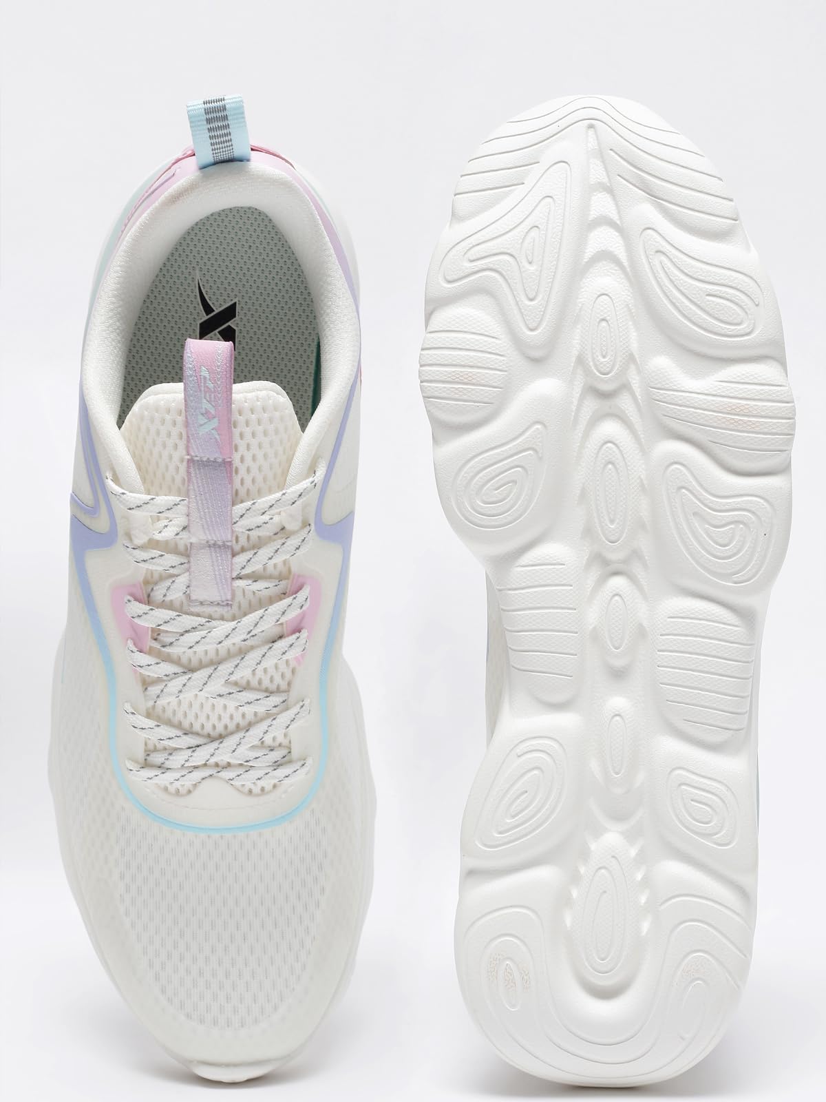 XTEP Canvas White,Ice Peach Running Shoes for Women Euro- 38 1