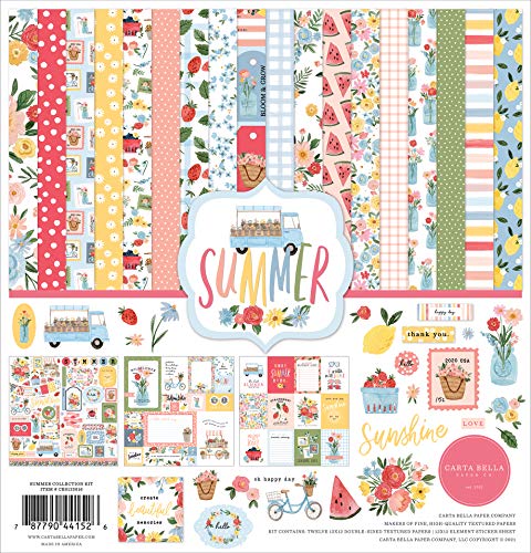 Carta Bella Paper Company Summer Collection Kit Paper 12-x-12-Inc...