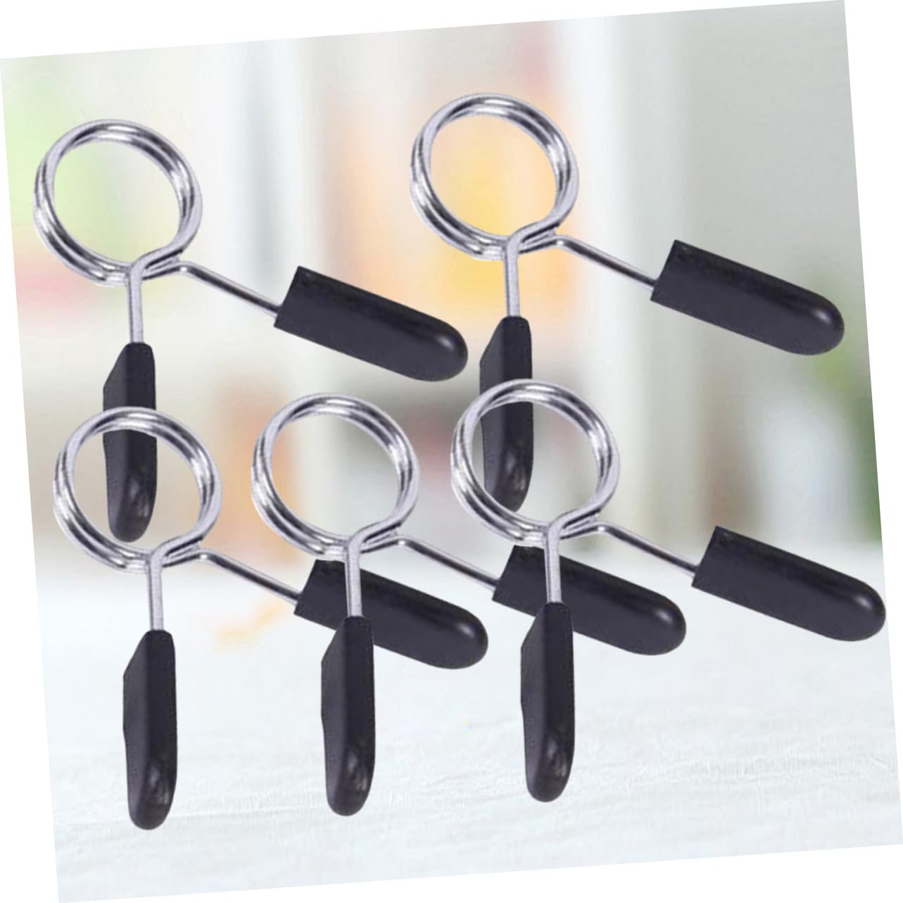 BESPORTBLE 3sets 24mm Dumbbell Barbell Clips Spring Collars Weight Clamps for Dumbbells Barbell Spring Clip Collars 5pcs*3
