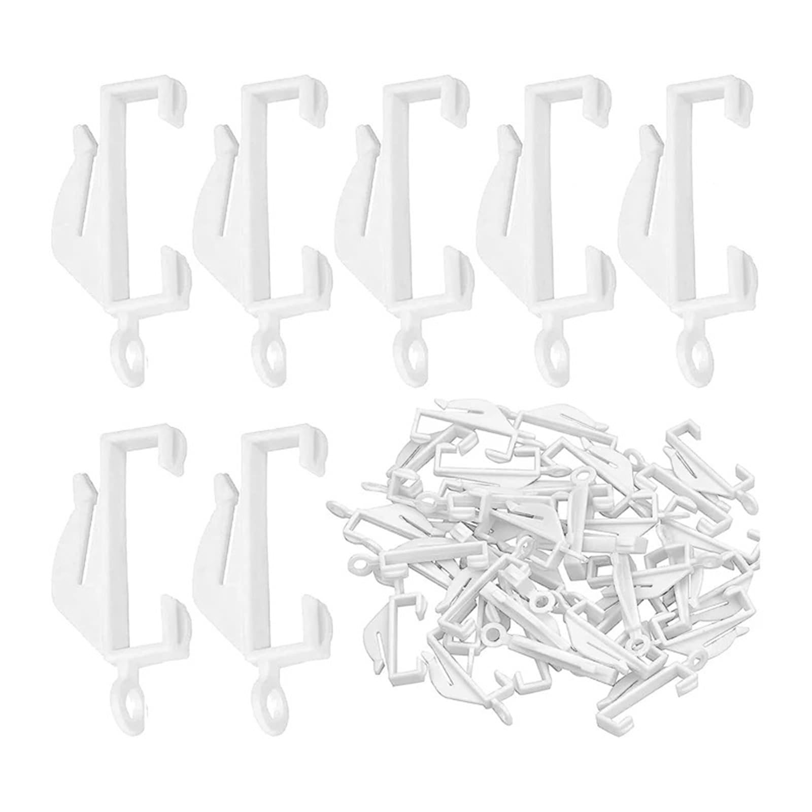 Curtain Hooks 200Pcs Plastic Curtain Glider Hooks