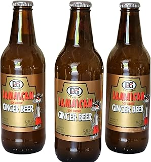 D&G Jamaican "Sof Drink" Genuine Glass Bottles 3pk (Ginger Beer, 12 fl oz)