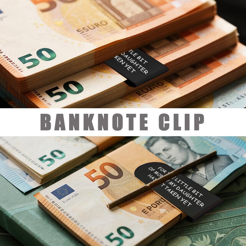 Mens Money Clip for Dad Daddy Birthday Gifts for Dad from Daughter, Funny Fathers Gift for Daddy Money Clips for Cash Clip for Money Dads Birthday Gift for Father2