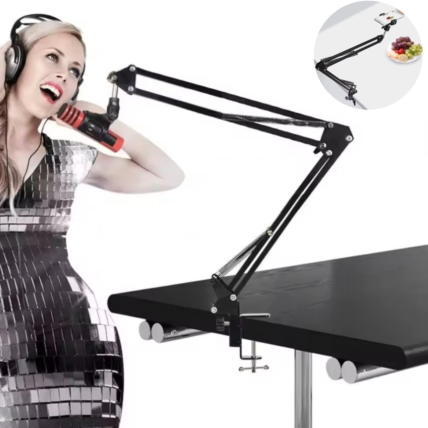 Review do suporte de mesa para microfone: seu aliado perfeito para gravações profissionais! 11 61ktFnB6AJL. AC SL1400