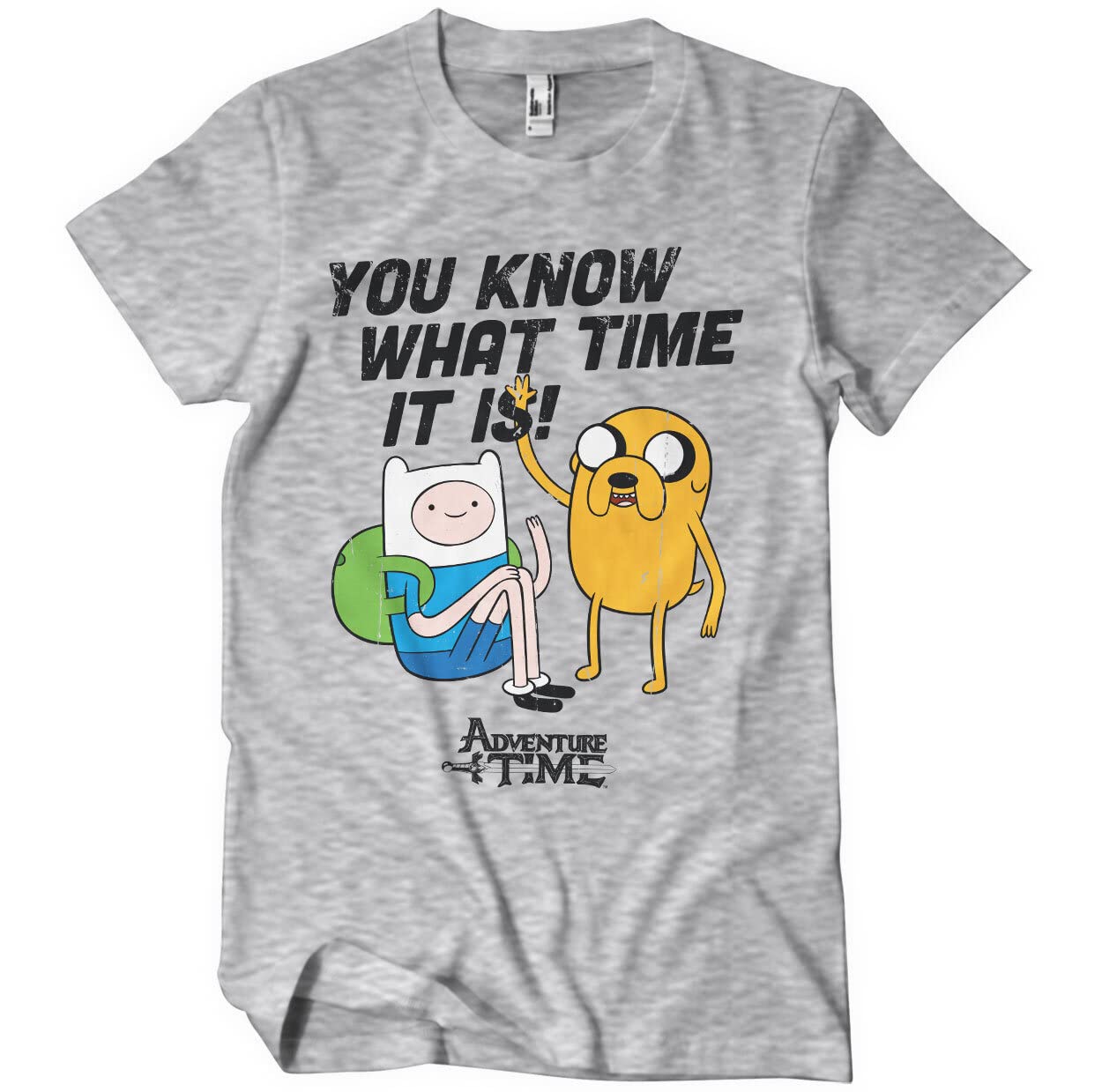 Adventure Time Men's Heather Grey Officially Licensed It's T-Shirt (Heather Grey), Small