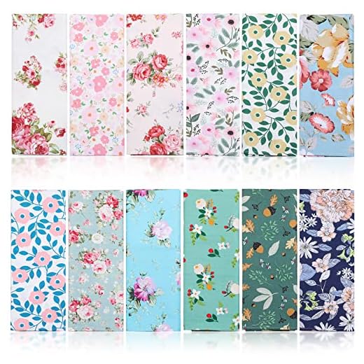 24 Pcs Dinner Napkins Kitchen Cotton Napkins Floral Print Table Napkins Cloth Washable for Family Dining Cocktail Parties Wedding Use Spring Fall Christmas Thanksgiving Party Dish Plates, 15 x 15 Inch