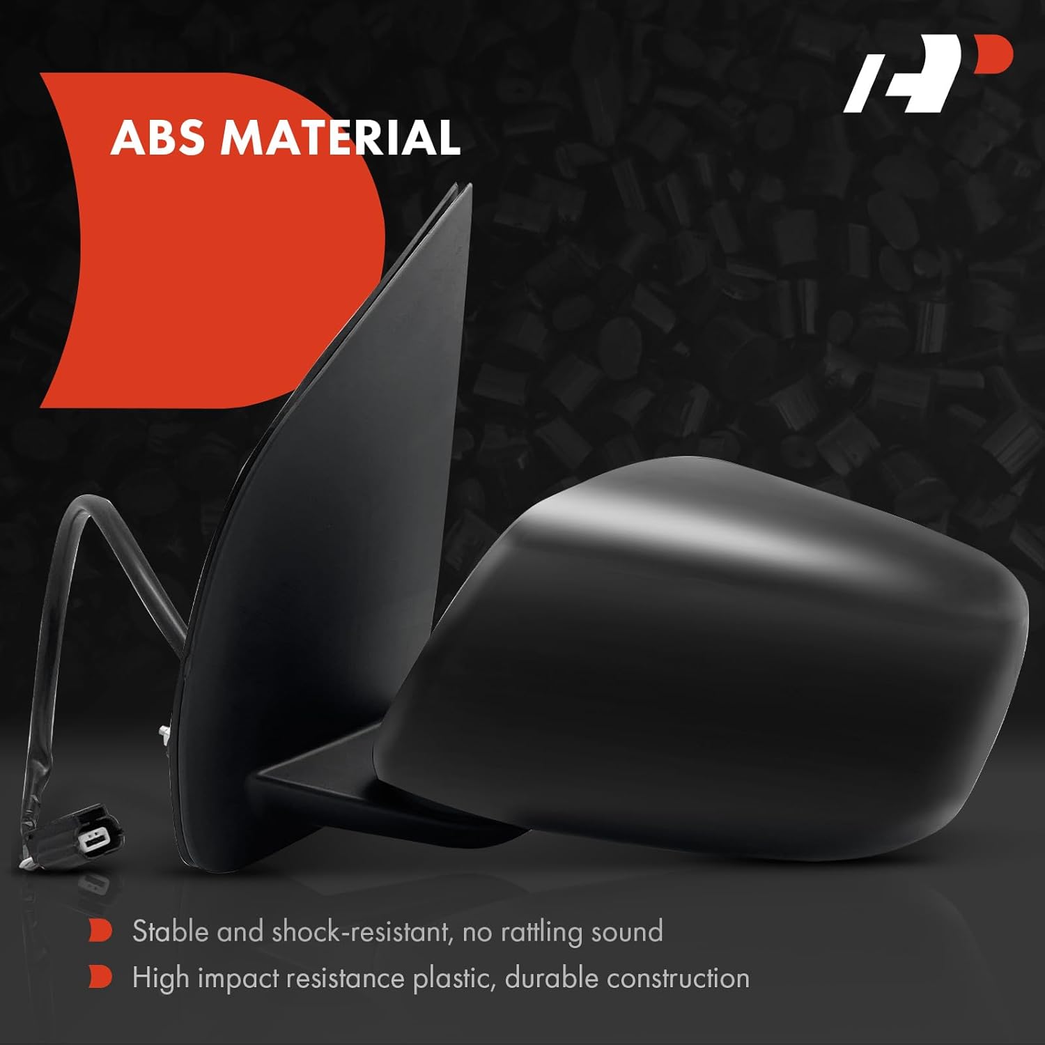 A-Premium Driver Side Power Door Mirror - Compatible with Nissan Pathfinder 2005-2010 - Non-Heated Manual Folding Black Outside Rear View Mirror - Replace# 96302EA18E