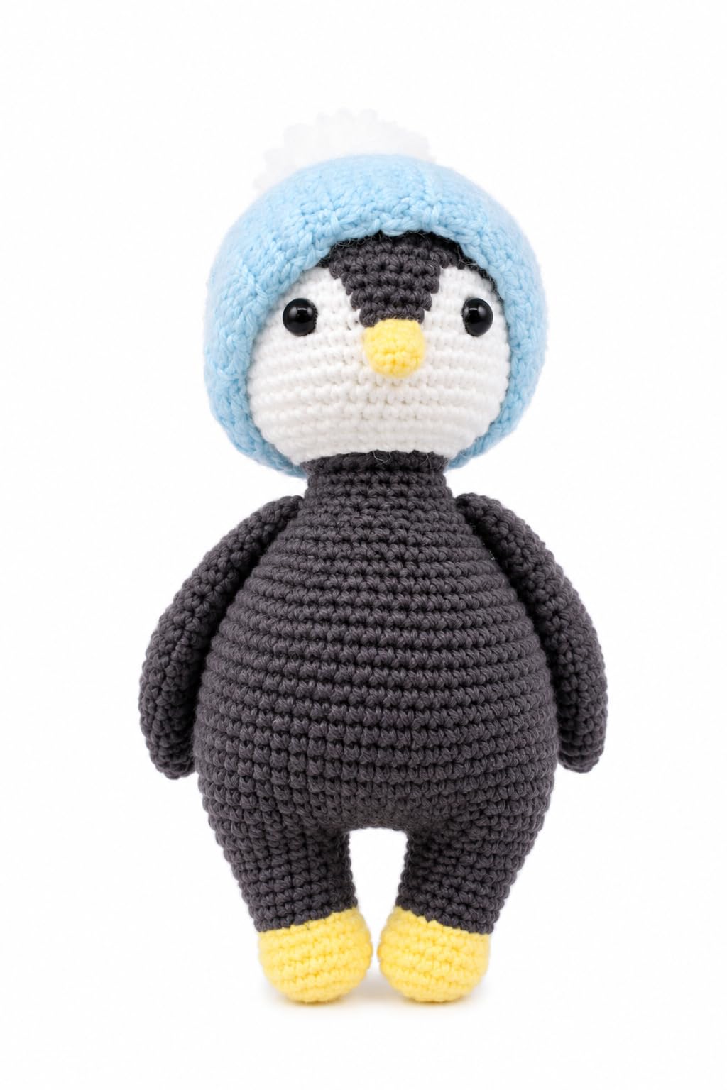 Buy Handmade Crochet Penguin Stuffed Toy with Blue Hat | Amigurumi