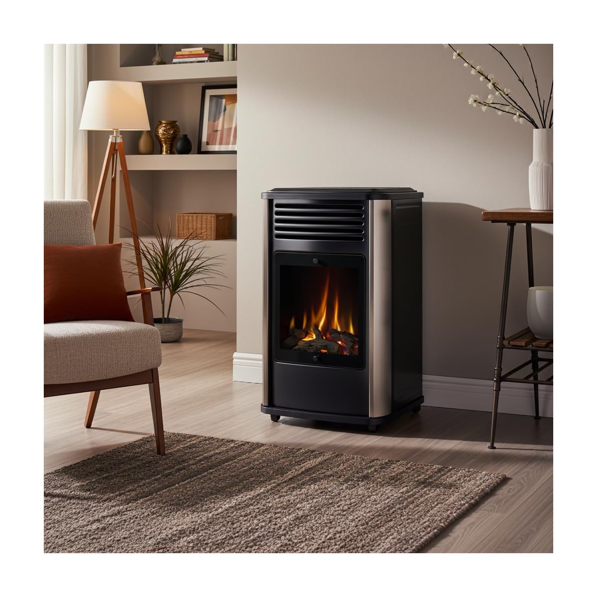 Fireside Estufa portátil a Gas Manhattan Metalizado 3,4 kW