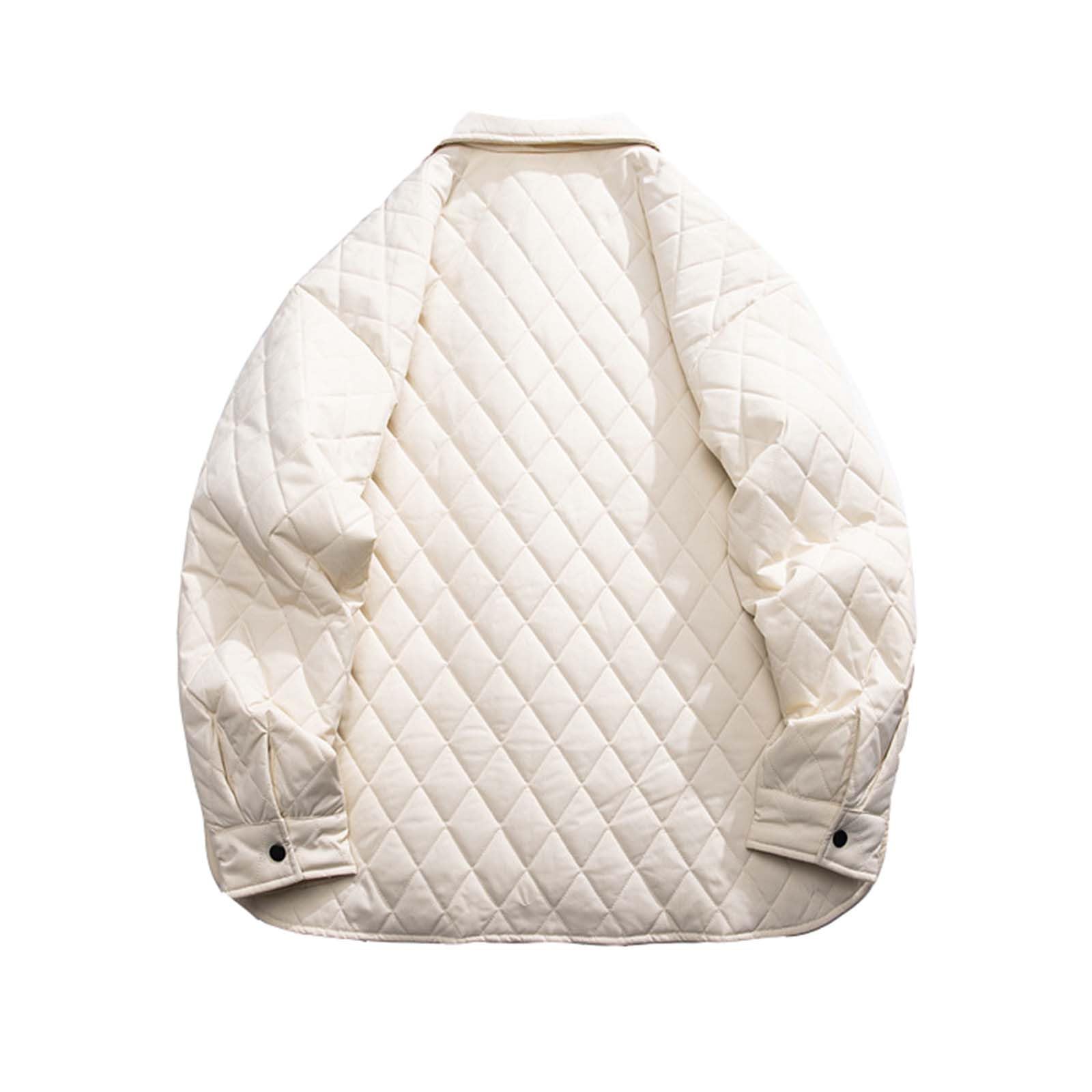 Genérico Abrigo Hombre - Abrigos Hombre Abrigo a Cuadros con Forma de Diamante para Hombre Chaqueta Holgada a la Moda Informal Talla Grande Invierno