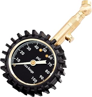 RVZONE Tire Pressure Gauge 0-100 PSI Glow in The Dark | Professional Accuracy Heavy Duty Air Pressure Gauge ANSI Certifie...