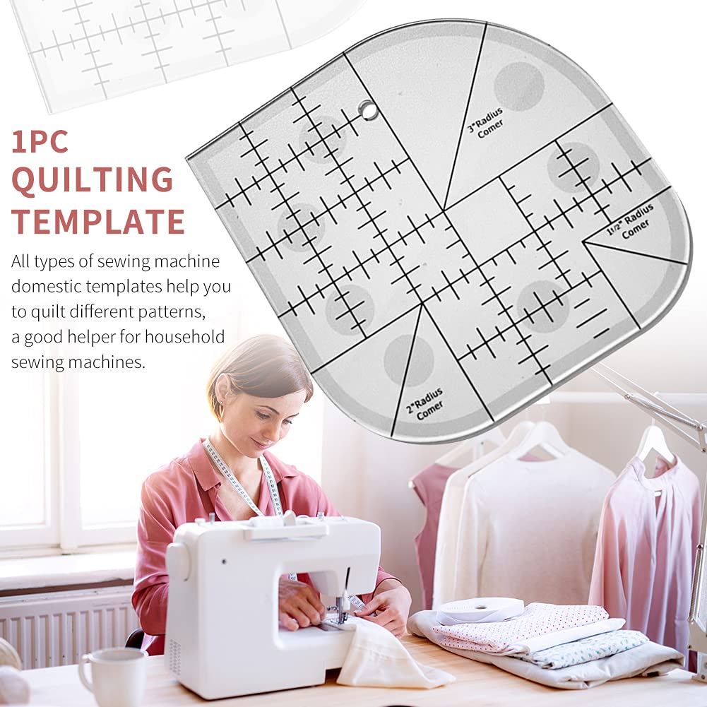 Righello Curvo Acrilico Per Cucito E Patchwork - Stencil Per Trapuntatura Fai Da Te Con Design Trasparente