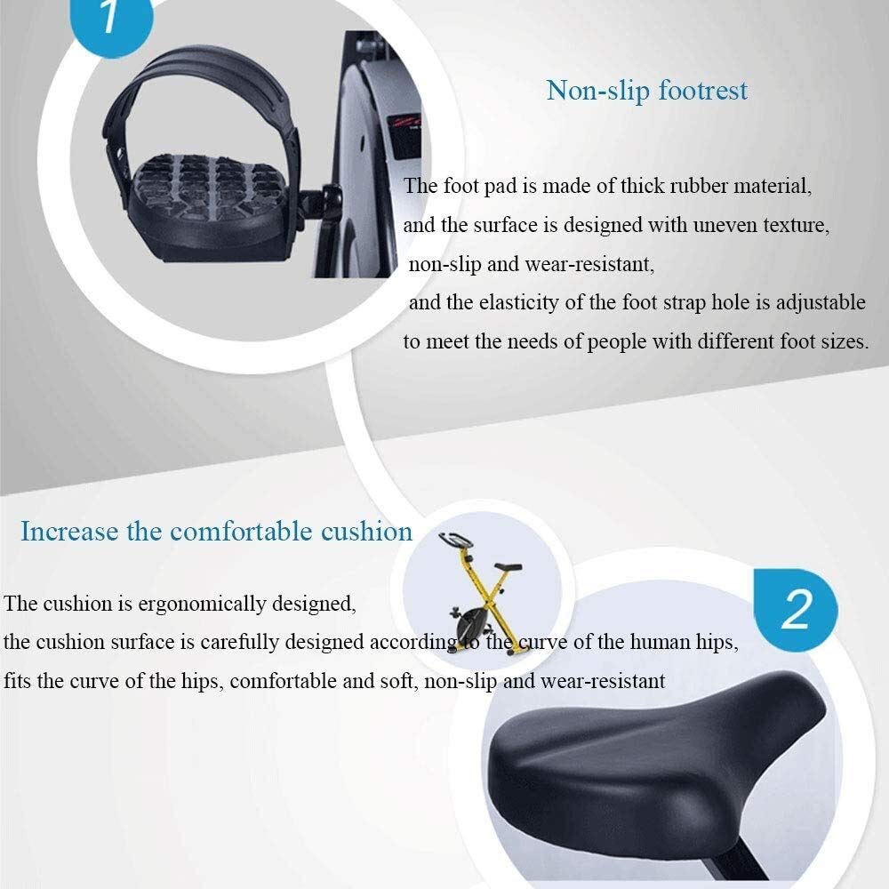 Rower treningowy – stacjonarny rower rowerowy z wygodną poduszką do siedzenia, uchwytem na tablet, monitor LCD do treningu w domu i fitnessu