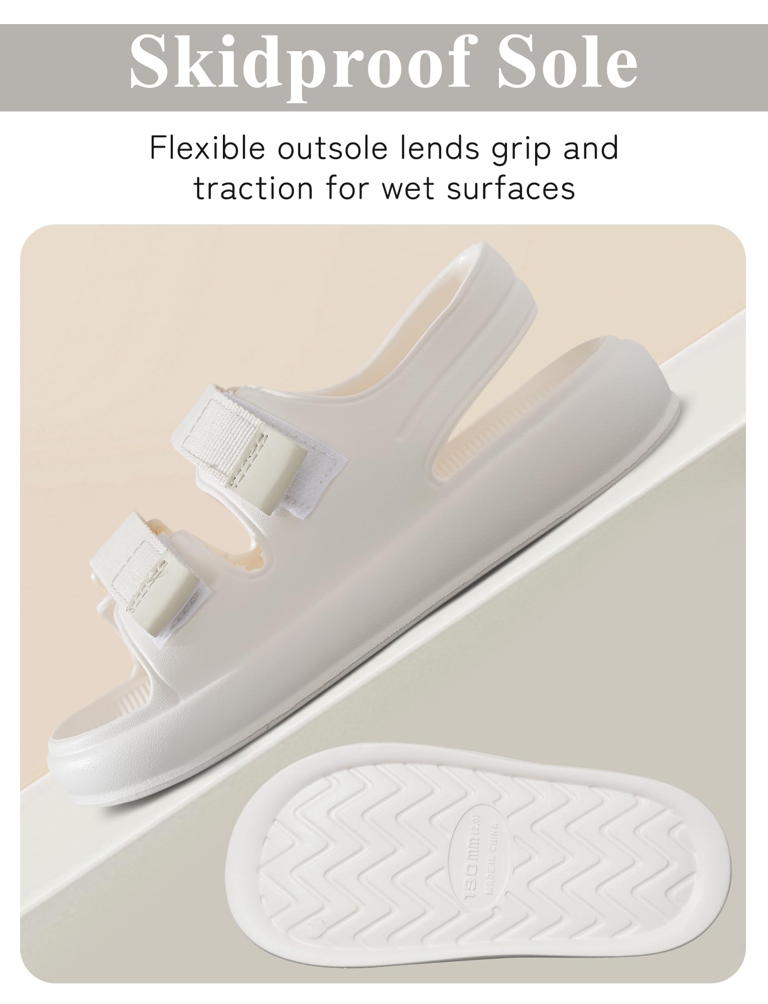 Happy Cherry Baby Boy's Girl's Toddler Leather Non-Slip Closed Toe Soft Sole Casual Sandal Shoes White 22CM