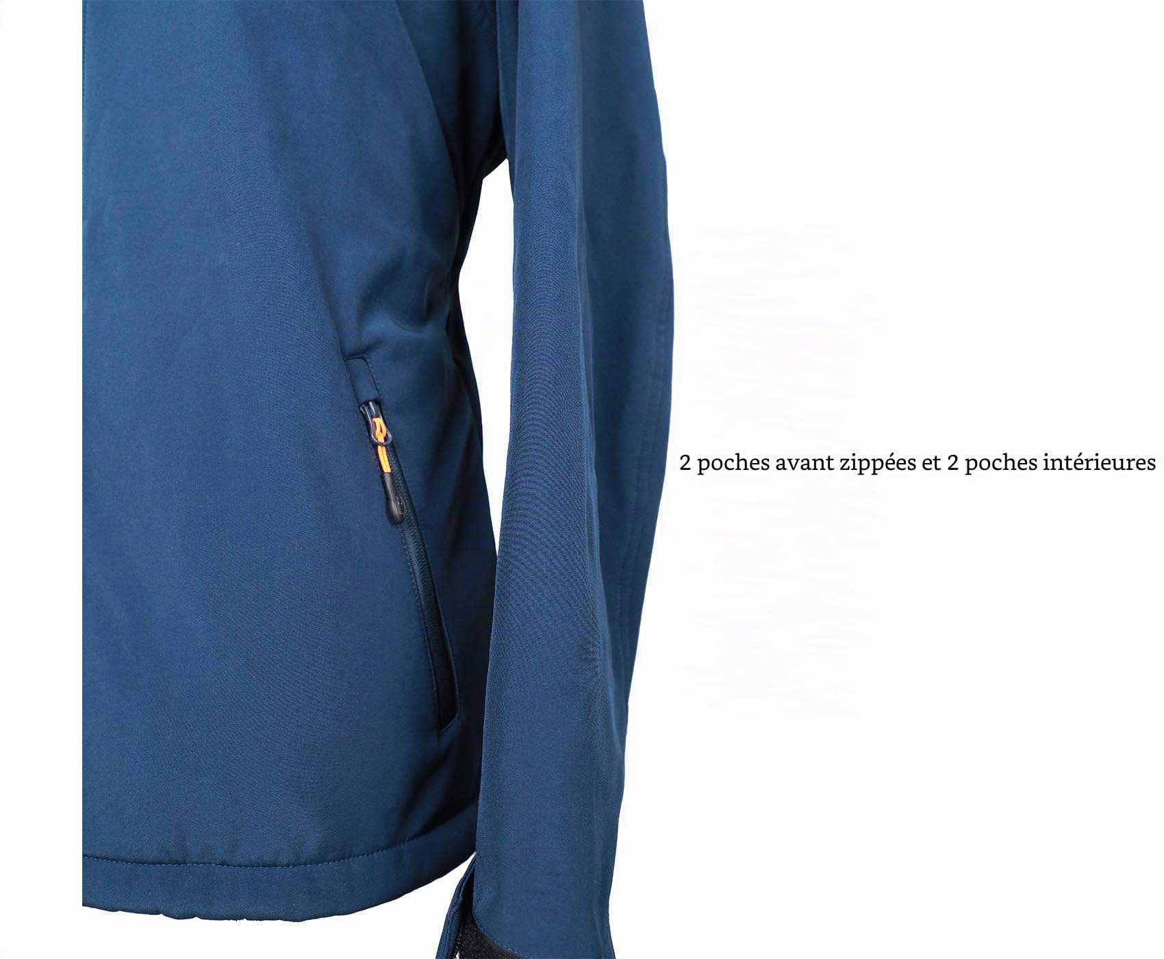 Acme Projects Veste Softshell doublée Polaire pour Homme avec Capuche Amovible, imperméable, Respirante, 8000 mm / 5000 g, Fermeture éclair YKK