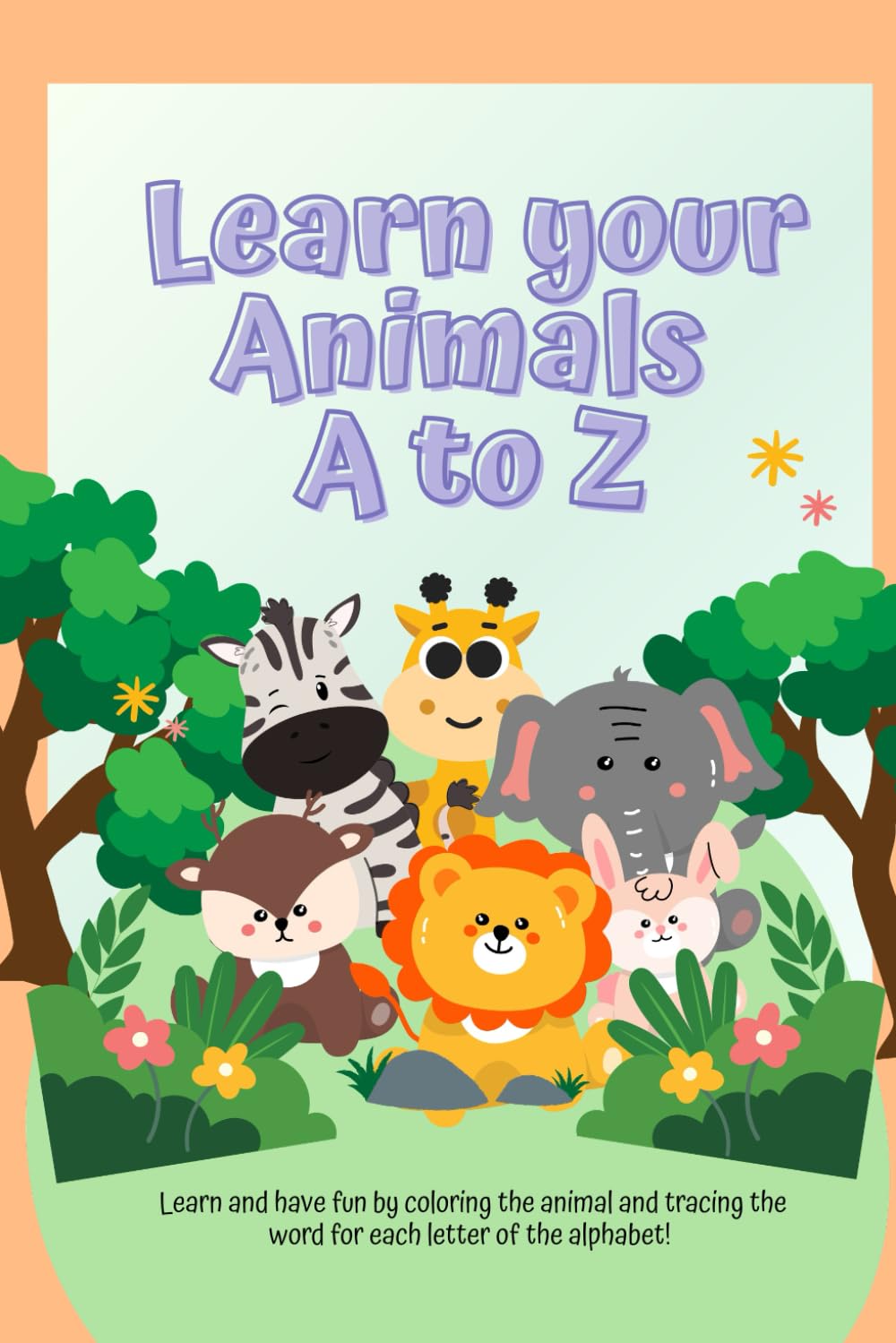 Learning Animals A-Z Coloring Book