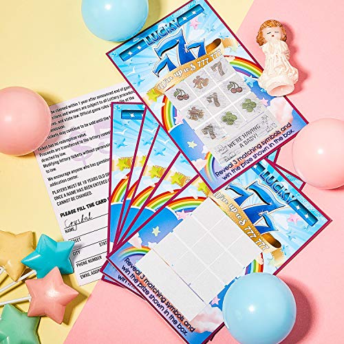 Image of Frienda 20 Pcs Pregnancy Announcement Scratch off Cards 4 x 6 Inch Baby Announcement Fake Lottery Tickets Pregnancy Reveal Creative Ideas for Surprising Future Dad, Family and Friends