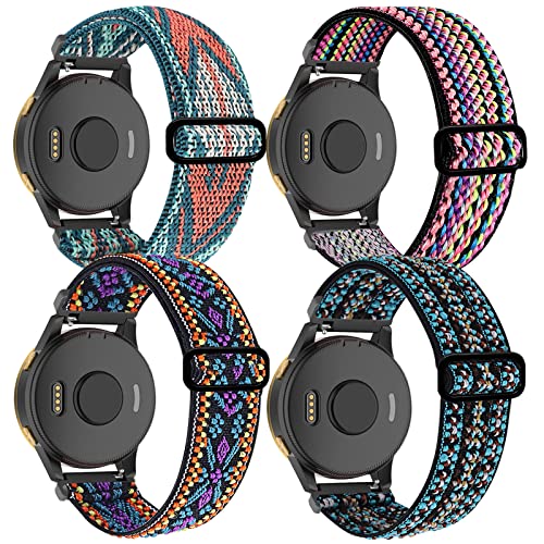 4 Pack Correas Elásticas de Nylon 20mm Compatibles con Garmin miniatura 1