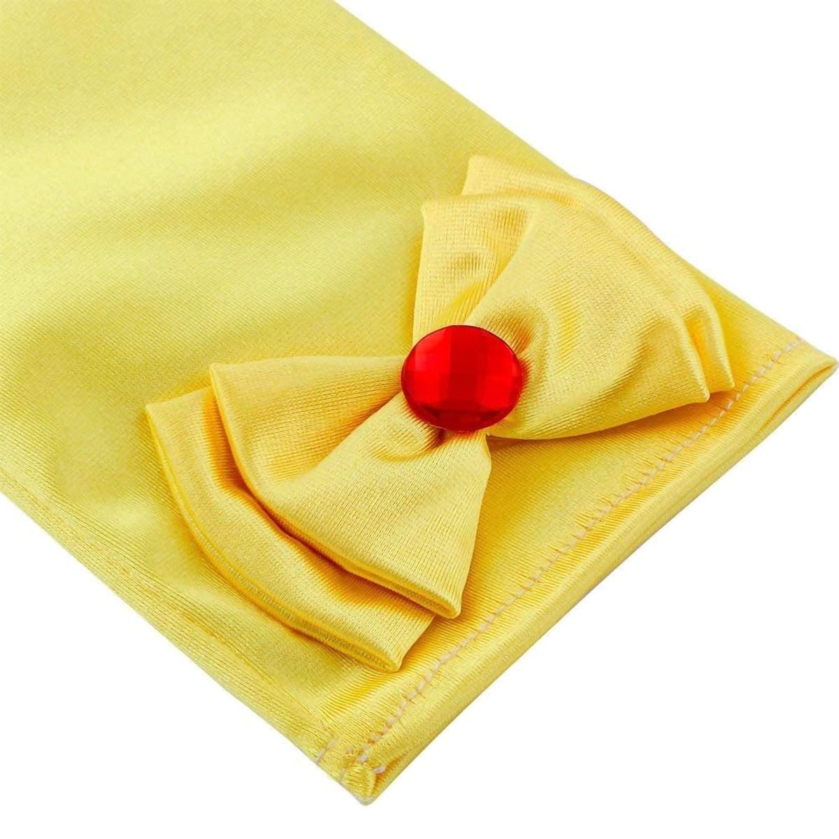 Vicloon Nuovi Costumi da Principessa Set di 7 Pezzi Dono da Tiara, Accessori per Vestire Principessa, Accessori Diadema, Guanti, Bacchetta Magica, orecchino, Collana da 3 a 9 Anni (Giallo)