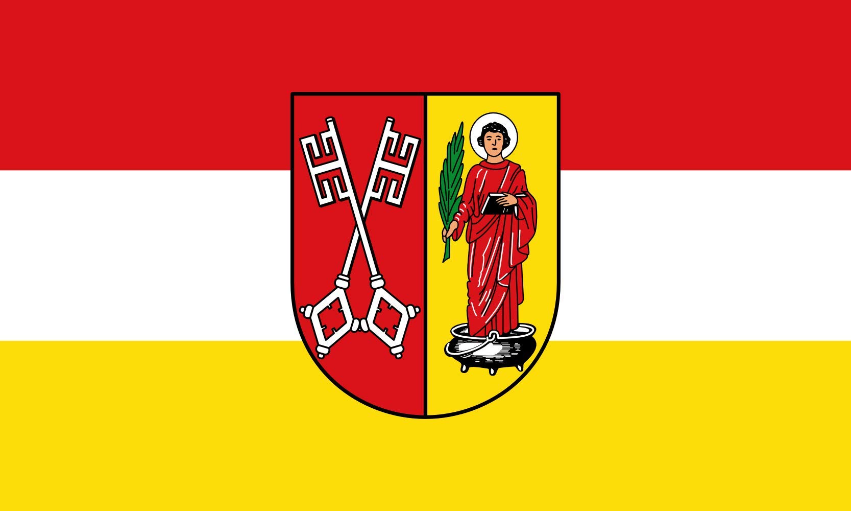 Drapeau Zeven résistant aux intempéries pour mât extérieur de mairie