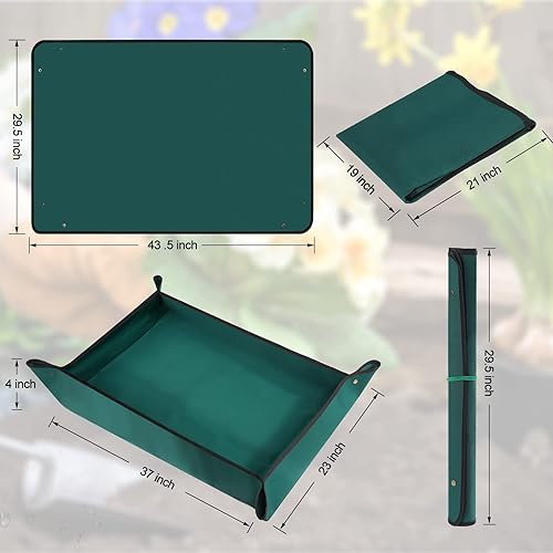 Miniatura 9 de Borrigo Tapete de trasplante de plantas para plantas de interior 435 x 295 pulgadas grande impermeable Oxford para trasplante de plantas tapete de