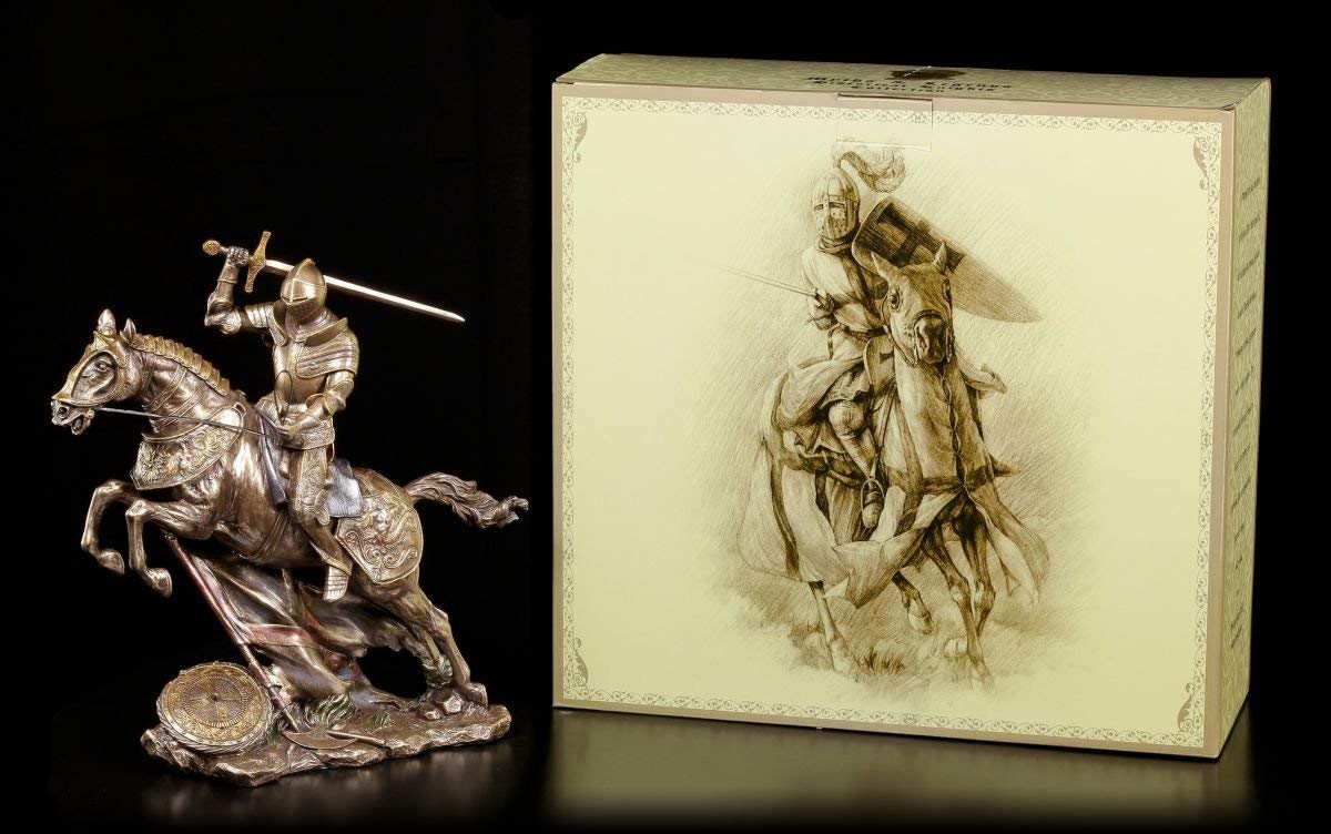 Veronese Ritter Figur mit Schwert im Sprung Ritterfigur Mittelalter Pferd Reiter
