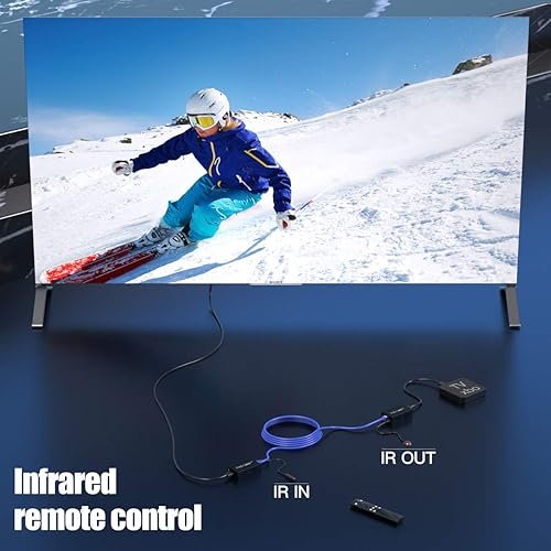 Miniatura 10 de PWAYTEK Extensor HDMI 165 pies164.0 ft Audio Video 1080P sobre solo Cat5E67, HDMI a través de Ethernet extensor, soporte POC 3D HDMI1.3 HDCP1.2 EDID