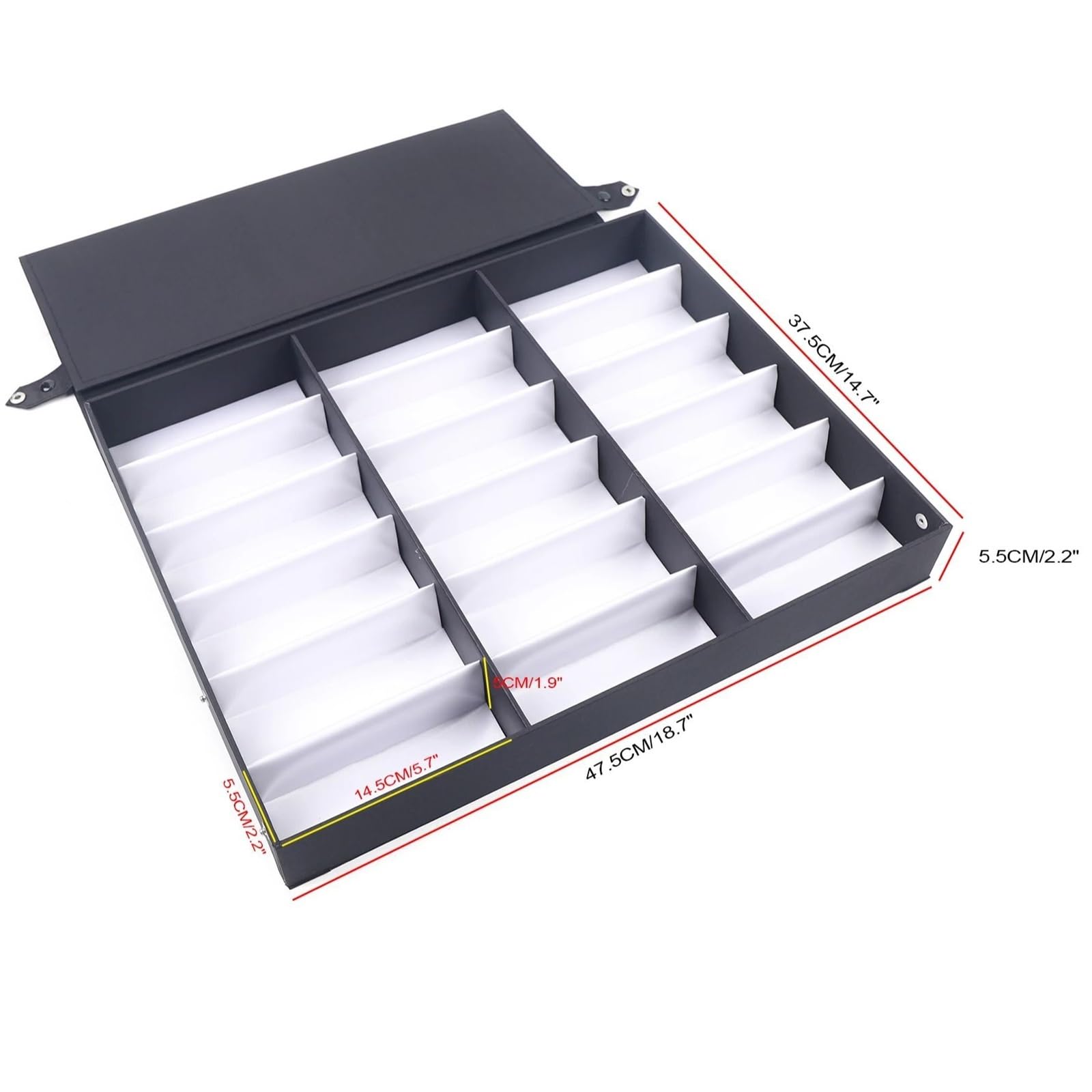 Estuche de almacenamiento for gafas con 18 ranuras, caja expositora rejillas Muilti, soporte for, organizador sol Para Gafas