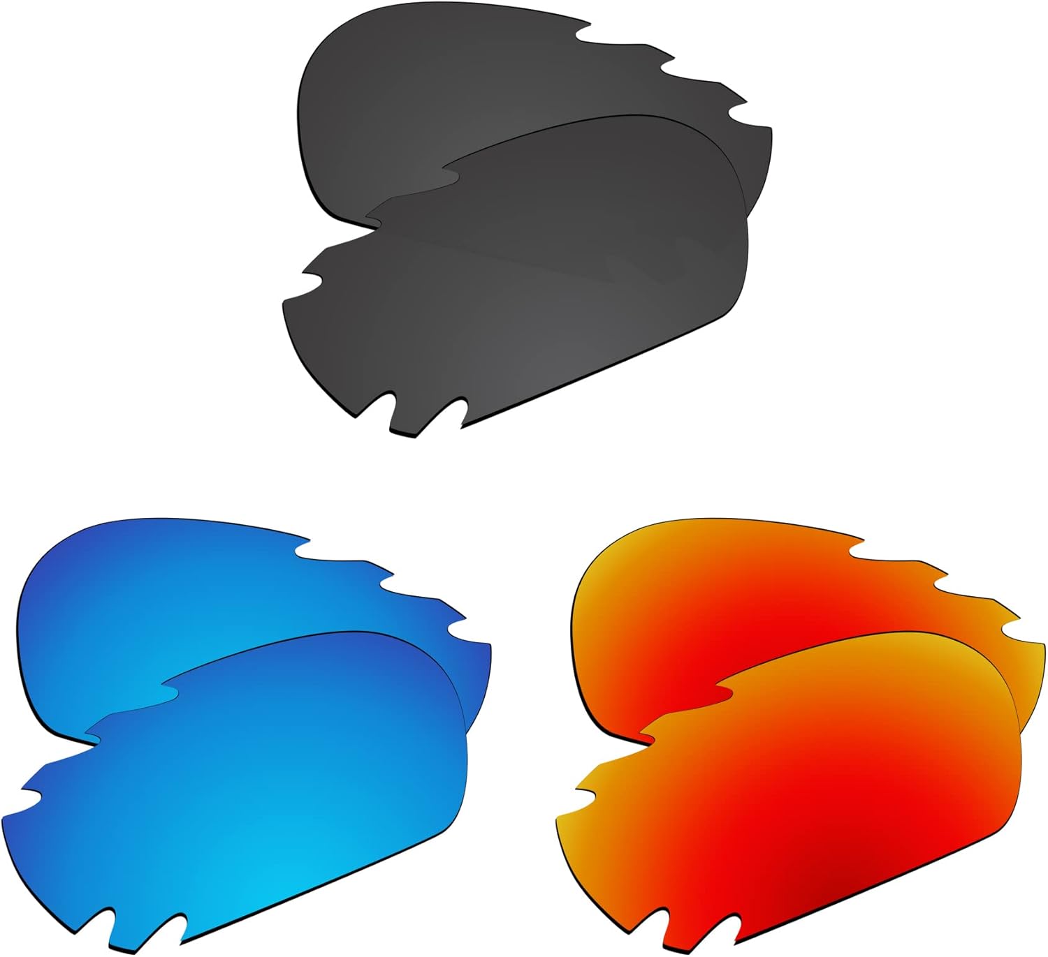 EZReplace Lentes de repuesto para Oakley Racing Jacket ventiladas lentes de sol (lentes polarizadas), compatible con la chaqueta Oakley Racing con