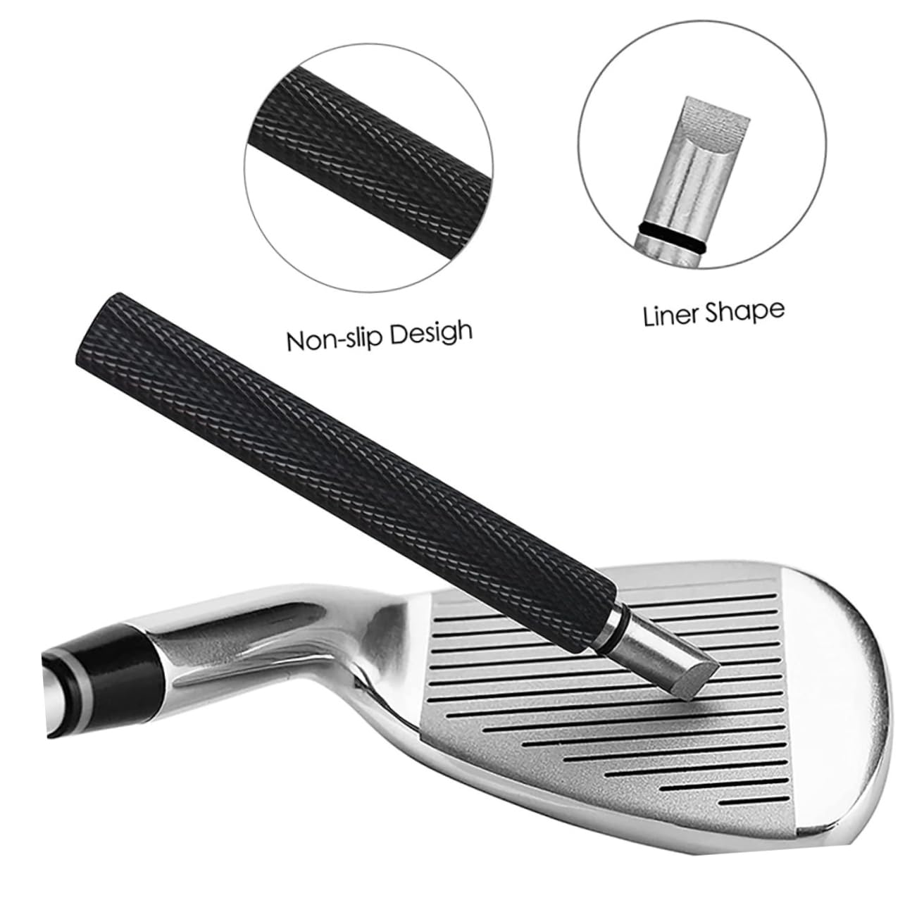 Toddmomy Golfclub Set Groove-Brush-Golf Golfausrüstung Golfschläger-Reinigungswerkzeug Schlägerrillen-Schärfwerkzeug Reinigungsmittel für den Golfsport Stahl