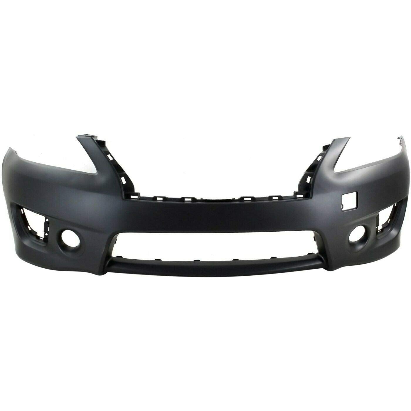 FitParts Compatible With Front Bumper Cover 2013-2014 Nissan Sentra SR Sedan 13 14. New, Primed and Ready for Paint. With Fog Light Holes. W/o Parking Aid Sensor Holes. 620223RM0J
