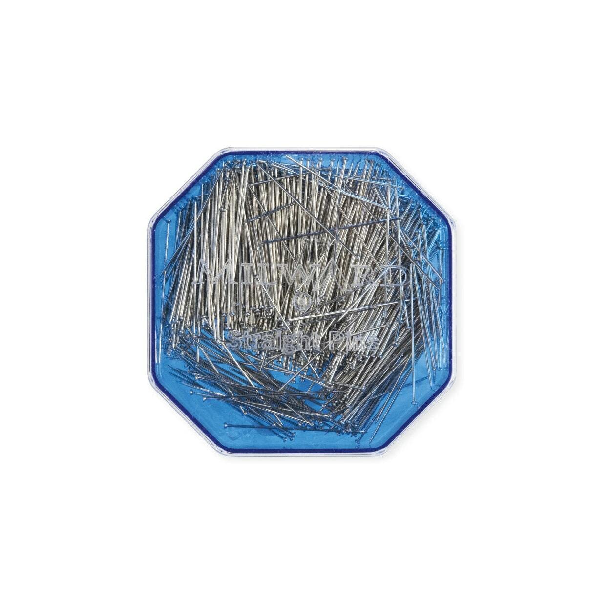 MILWARD Straight Sewing Pins, Silver, 32mm, 50g