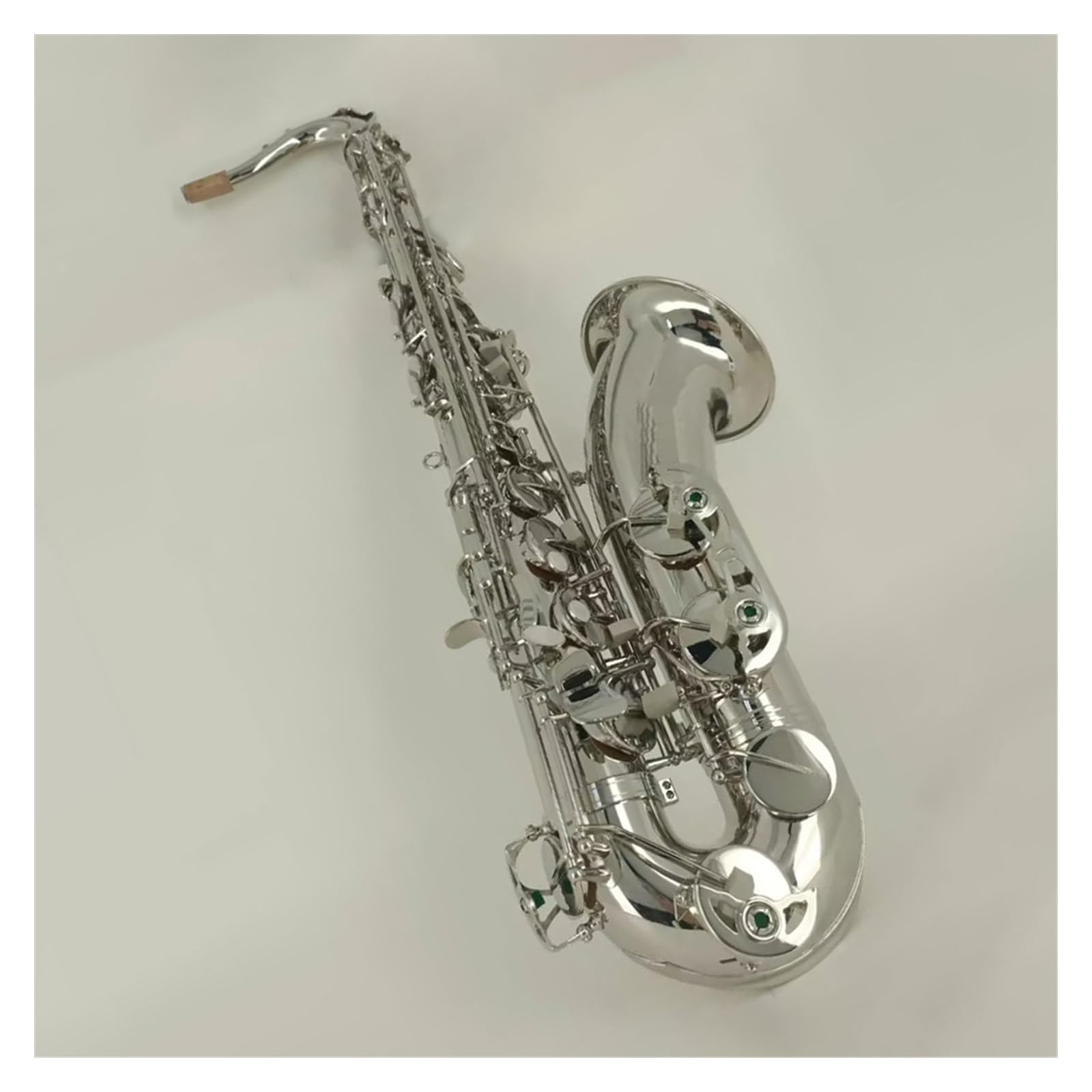 Sassofono Tenore Carve Pattern Strumento A Fiato Sib Ottone Laccato Argento Sax Con Custodia Altri Accessori Sassofono per principianti Kit