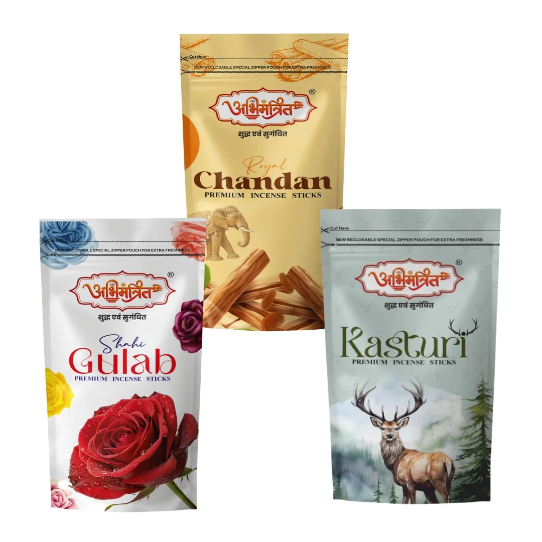 3 IN 1 COMBO-1 AGARBATTI PREMIUM WHITE INCENSE STICKS GULAB,CHANDAN,KASTURI-image-33