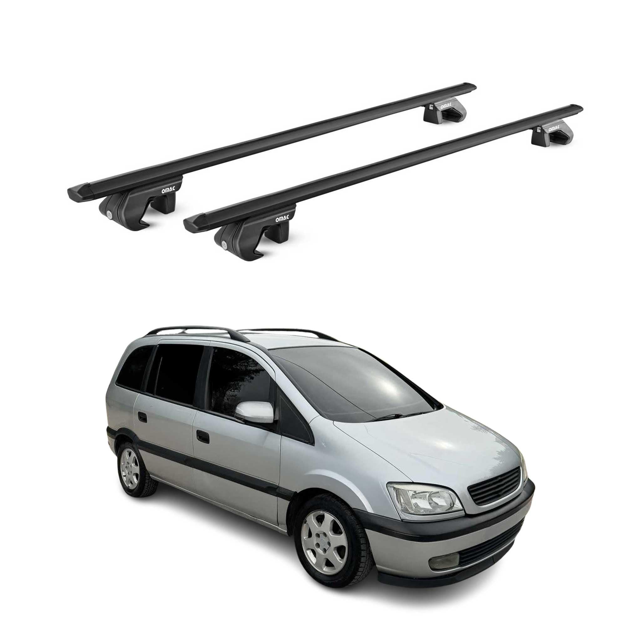 OMAC Dachträger für Skoda Kodiaq 2016-2024 Schwarz Aluminium