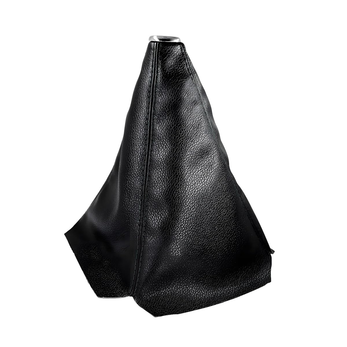 Car Shift Knob Dust Cover, Auto Gear Shift Knob Boot, Dust-Proof Shifter Sleeve Replacement Suitable for Most Manual or Automatic Cars, Universal Interior Car Accessories (Leather, Black)