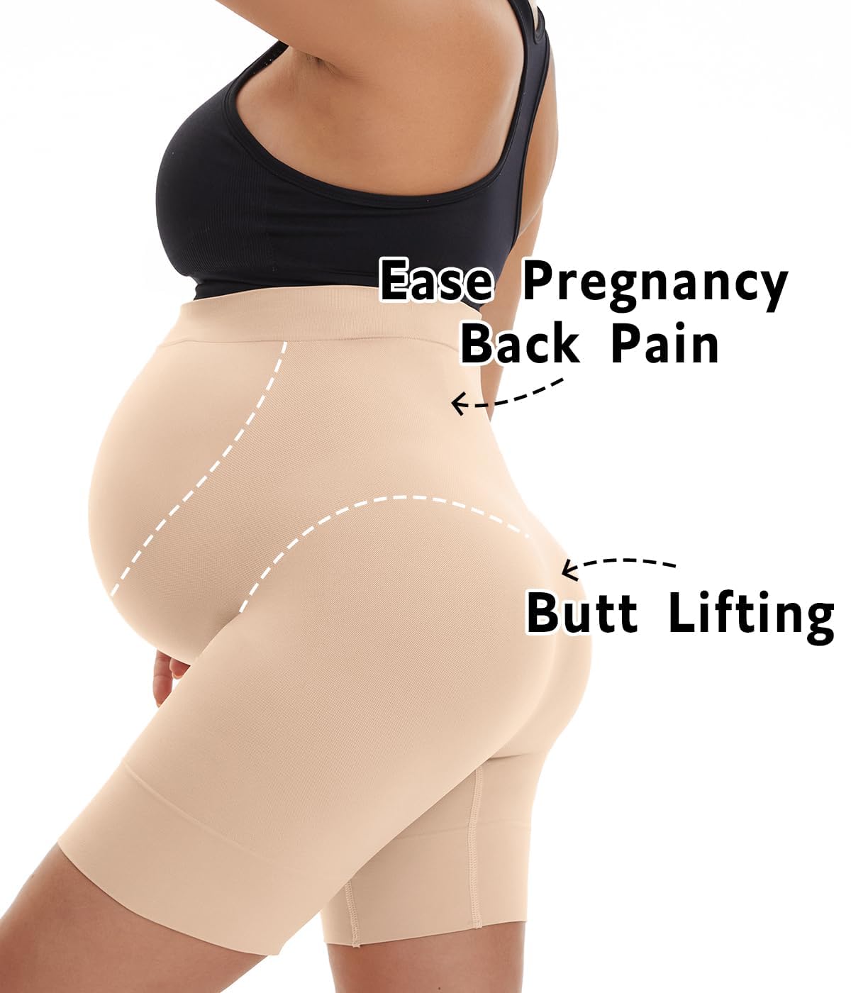 Pantalones cortos de maternidad de 15 cm, para embarazo, yoga, entrenamiento, ropa deportiva para mujer, suaves como la mantequilla — view 5