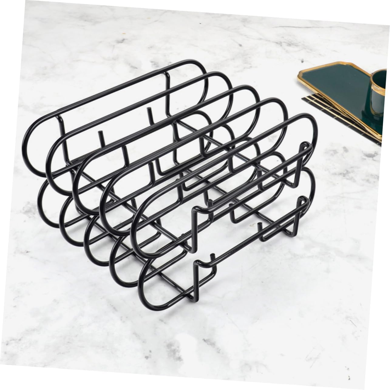 Yardwe Stainless Steel Rib Rack for Barbecue Portable Grill Stand for Outdoor Camping Picnic Garden Use Durable Barbecue Tool for Grilling Meat Easy to Clean Compact Design