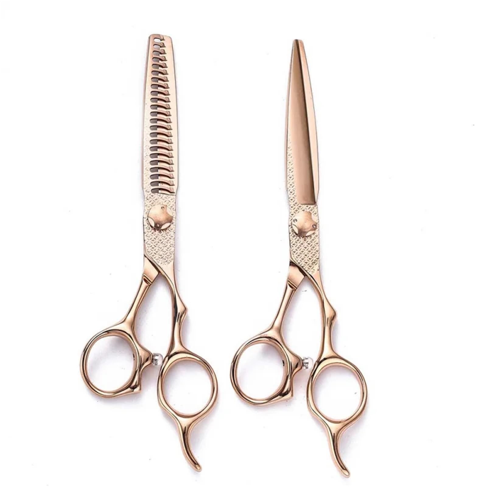 Tijeras de peluquería Tijeras de peluquería profesionales 6', tijeras entresacar dientes planos(Color 2)