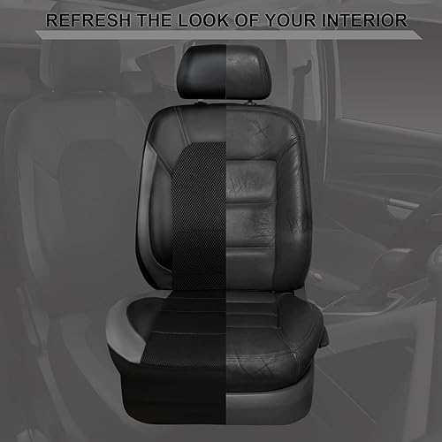 Miniatura 66 de CAR PASS Leather seat Covers,Automotive Universal Sport car seat Cover Super 5mm Composite Sponge Inside,Airbag Compatible fits Most SUVs, Camaleón