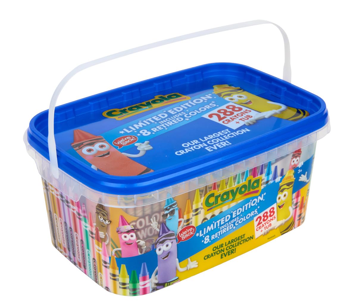 CRAYOLA Buntstiftwanne (288 ct), Großpackung Buntstifte für Kinder, limitierte Auflage, Buntstiftfarben, Klassenzimmer-Kunstbedarf für Vorschule und Kindergarten,