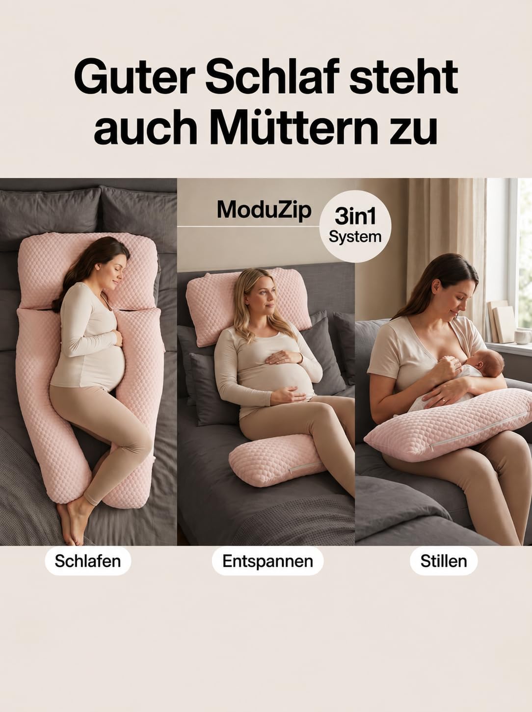 Cuscino per gravidanza, per chi dorme sul fianco, sistema modulare