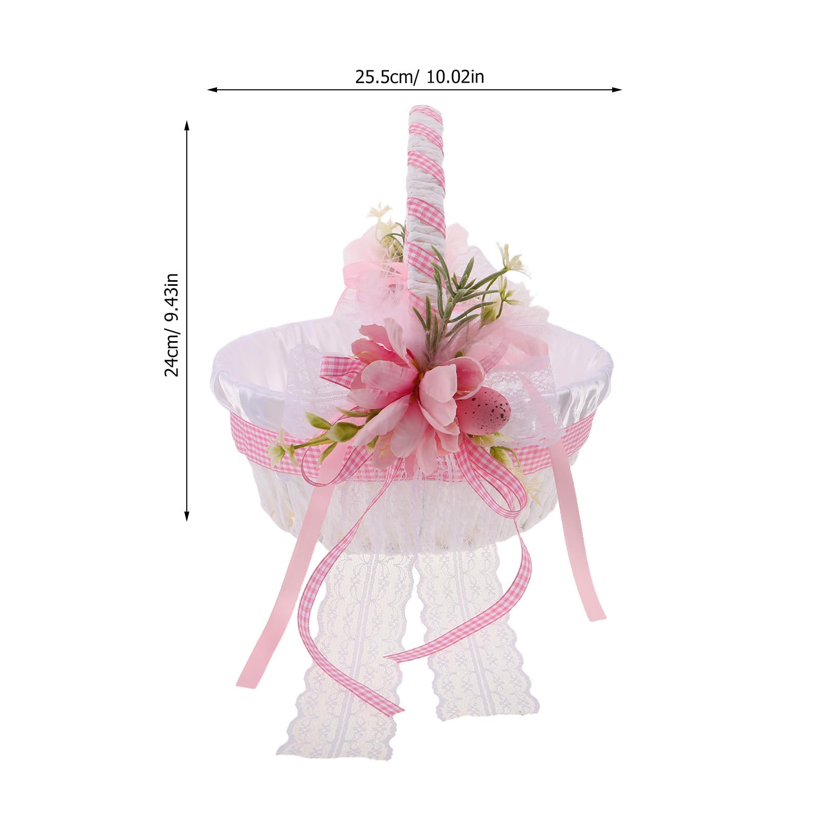 Panier de Pâques - Panier de demoiselle d'honneur avec anse - Sacs fourre-tout tressés pour œufs et bonbons, rangement pour jouets de bain et jouets d'enfants