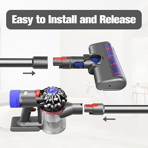 Miniatura 10 de Varita de extensión para aspiradora Dyson V7 V8 V10 V11 V15, varilla de liberación rápida, pieza de repuesto de 28.5 pulgadas, color naranja