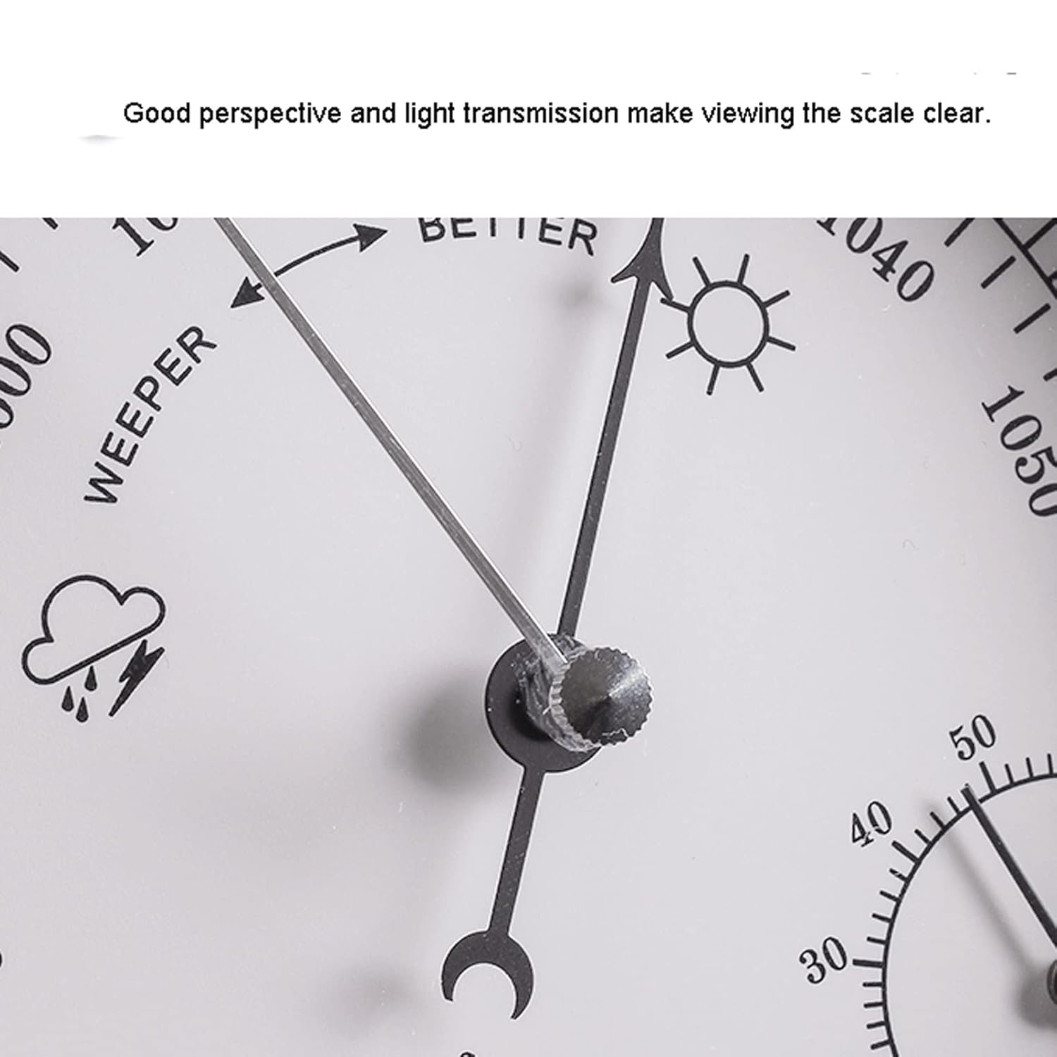 Barometer Thermometer Hygrometer,Barometer Traditional Barometer Combined Weather Dial Wall Hanging Barometer (A)